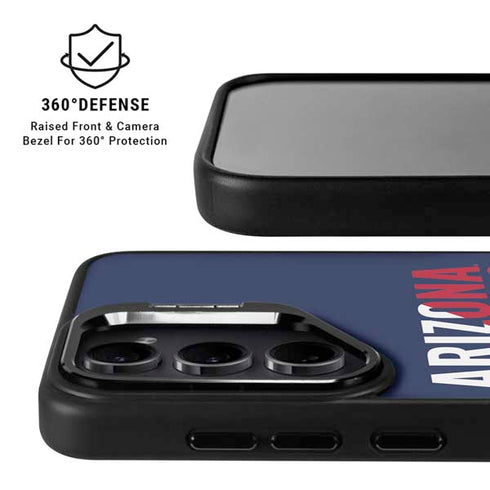 University of Arizona Wildcats Logo Split Blue Galaxy S24 FE Kickstand Case